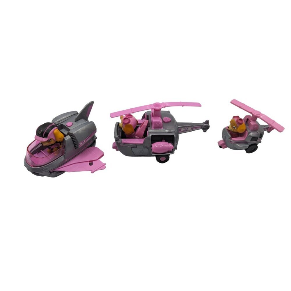 Lot of 3 Spin Master Paw Patrol Skye with Helicopters & Rescue Jet Air Vehicles - Picture 5 of 8